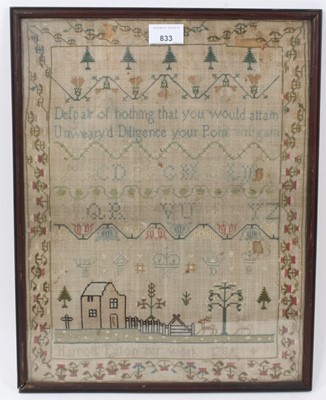 Lot 166 - George III sampler, dated 1787
