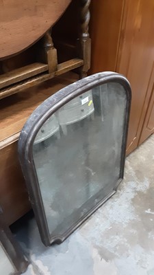 Lot 1137 - Victorian mahogany framed mirror, together with an overmantel mirror