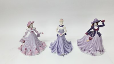 Lot 117 - Three Coalport Classic Elegance figures - In My Heart, Many Happy Returns and Rebecca