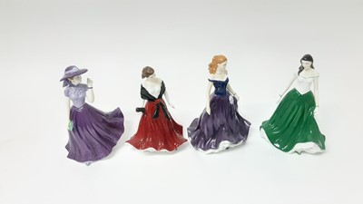 Lot 122 - Five Royal Worcester limited edition Les Petites figures - Charlotte, Sian, Caitlin, Isla and Lara, together with a Royal Worcester Moments figure - Mother's Love (6)