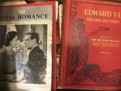 Lot 202 - Three boxes of books and magazines relating to Royalty