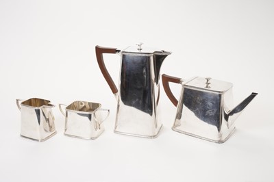 Lot 361 - Silver four-piece tea and coffee service