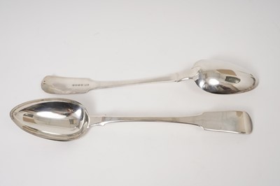 Lot 354 - Pair of early 19th century silver basting teaspoons by William Bateman (London 1820)