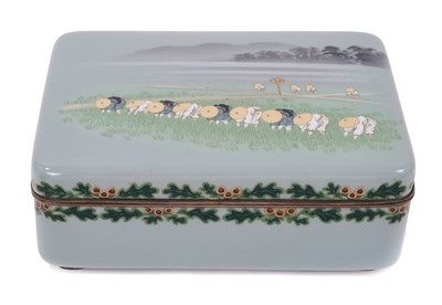 Lot 838 - Fine 20th century Taisho period Imperial Japanese presentation silver mounted cloisonné box and cover