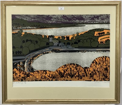 Lot 202 - Graham Clarke (b. 1941)  linocut print St Anthonys framed
