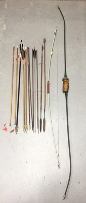 Lot 962 - Vintage Apollo Falcon metal bow and group of arrows