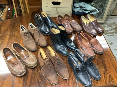 Lot 619 - Fifteen pairs of gentlemans shoes, size 8 - 8 1/2, to include Cheaney, Sebago, Shipton & Hennage and others, mostly with shoe trees