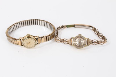 Lot 56 - Two vintage ladies Omega gold plated wristwatches