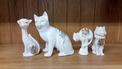 Lot 158 - Selection of Crested China Cats, various manufacturers to include Savoy China, Arcadian and Carlton