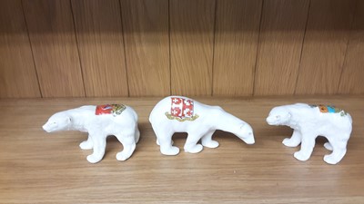 Lot 159 - Selection of Crested China model animals including Tigers, Deer, Hippo, Bears etc, various manufacturers to include Savoy, Carlton and Swan
