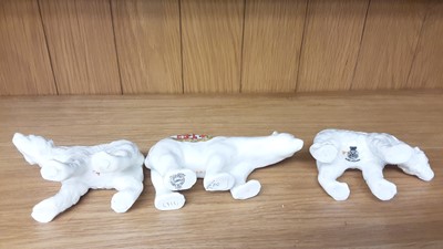 Lot 159 - Selection of Crested China model animals including Tigers, Deer, Hippo, Bears etc, various manufacturers to include Savoy, Carlton and Swan