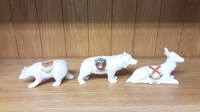 Lot 159 - Selection of Crested China model animals including Tigers, Deer, Hippo, Bears etc, various manufacturers to include Savoy, Carlton and Swan