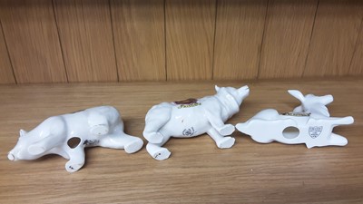 Lot 159 - Selection of Crested China model animals including Tigers, Deer, Hippo, Bears etc, various manufacturers to include Savoy, Carlton and Swan