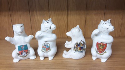 Lot 159 - Selection of Crested China model animals including Tigers, Deer, Hippo, Bears etc, various manufacturers to include Savoy, Carlton and Swan