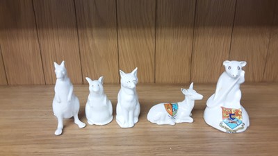 Lot 159 - Selection of Crested China model animals including Tigers, Deer, Hippo, Bears etc, various manufacturers to include Savoy, Carlton and Swan
