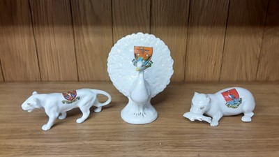 Lot 159 - Selection of Crested China model animals including Tigers, Deer, Hippo, Bears etc, various manufacturers to include Savoy, Carlton and Swan