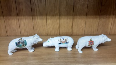 Lot 159 - Selection of Crested China model animals including Tigers, Deer, Hippo, Bears etc, various manufacturers to include Savoy, Carlton and Swan