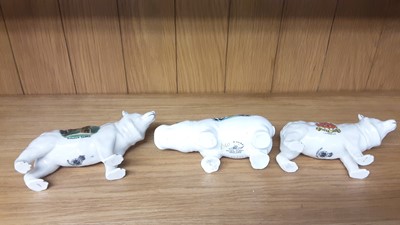 Lot 159 - Selection of Crested China model animals including Tigers, Deer, Hippo, Bears etc, various manufacturers to include Savoy, Carlton and Swan