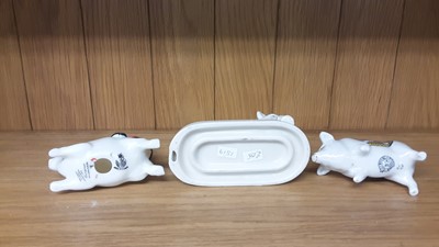 Lot 160 - Selection of Crested China models including Pigs, Boar and Rabbits, various manufacturers to include Arcadian, Carlton and Tuscan