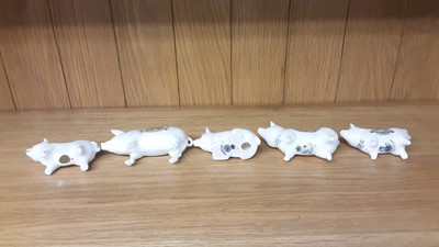 Lot 160 - Selection of Crested China models including Pigs, Boar and Rabbits, various manufacturers to include Arcadian, Carlton and Tuscan