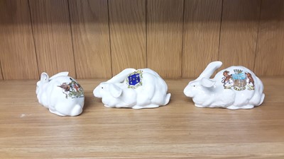 Lot 160 - Selection of Crested China models including Pigs, Boar and Rabbits, various manufacturers to include Arcadian, Carlton and Tuscan