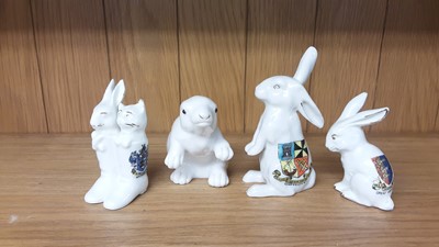 Lot 160 - Selection of Crested China models including Pigs, Boar and Rabbits, various manufacturers to include Arcadian, Carlton and Tuscan