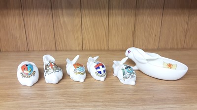 Lot 160 - Selection of Crested China models including Pigs, Boar and Rabbits, various manufacturers to include Arcadian, Carlton and Tuscan