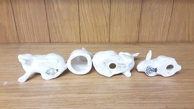 Lot 160 - Selection of Crested China models including Pigs, Boar and Rabbits, various manufacturers to include Arcadian, Carlton and Tuscan
