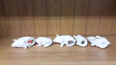 Lot 160 - Selection of Crested China models including Pigs, Boar and Rabbits, various manufacturers to include Arcadian, Carlton and Tuscan