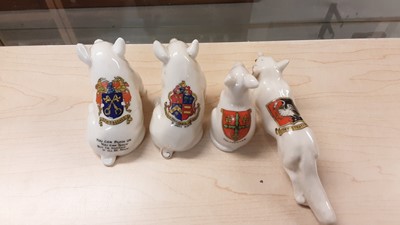 Lot 160 - Selection of Crested China models including Pigs, Boar and Rabbits, various manufacturers to include Arcadian, Carlton and Tuscan