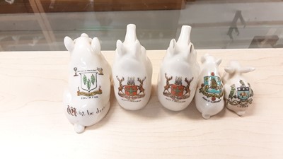 Lot 160 - Selection of Crested China models including Pigs, Boar and Rabbits, various manufacturers to include Arcadian, Carlton and Tuscan