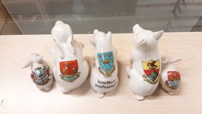 Lot 160 - Selection of Crested China models including Pigs, Boar and Rabbits, various manufacturers to include Arcadian, Carlton and Tuscan