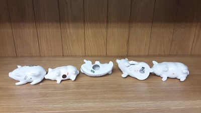 Lot 160 - Selection of Crested China models including Pigs, Boar and Rabbits, various manufacturers to include Arcadian, Carlton and Tuscan
