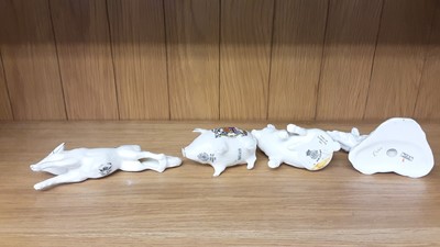 Lot 160 - Selection of Crested China models including Pigs, Boar and Rabbits, various manufacturers to include Arcadian, Carlton and Tuscan