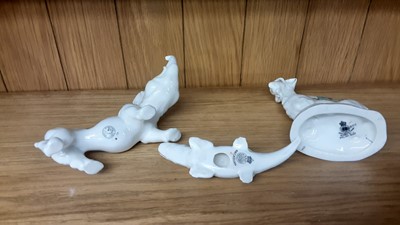 Lot 161 - Selection of Crested China model animals including Welsh Goat, Crocodile, Rhino, Camel etc, various manufacturers to include Arcadian, Shelley and Aldwych