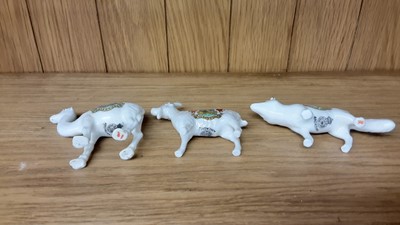 Lot 161 - Selection of Crested China model animals including Welsh Goat, Crocodile, Rhino, Camel etc, various manufacturers to include Arcadian, Shelley and Aldwych