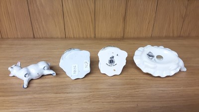 Lot 161 - Selection of Crested China model animals including Welsh Goat, Crocodile, Rhino, Camel etc, various manufacturers to include Arcadian, Shelley and Aldwych