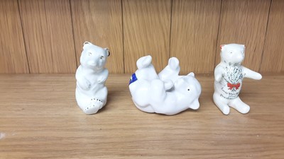 Lot 161 - Selection of Crested China model animals including Welsh Goat, Crocodile, Rhino, Camel etc, various manufacturers to include Arcadian, Shelley and Aldwych