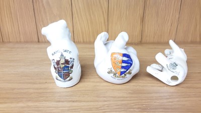Lot 161 - Selection of Crested China model animals including Welsh Goat, Crocodile, Rhino, Camel etc, various manufacturers to include Arcadian, Shelley and Aldwych