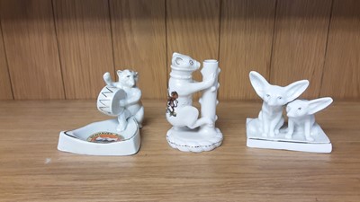 Lot 161 - Selection of Crested China model animals including Welsh Goat, Crocodile, Rhino, Camel etc, various manufacturers to include Arcadian, Shelley and Aldwych