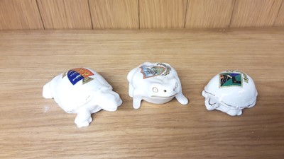 Lot 161 - Selection of Crested China model animals including Welsh Goat, Crocodile, Rhino, Camel etc, various manufacturers to include Arcadian, Shelley and Aldwych