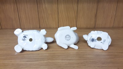 Lot 161 - Selection of Crested China model animals including Welsh Goat, Crocodile, Rhino, Camel etc, various manufacturers to include Arcadian, Shelley and Aldwych