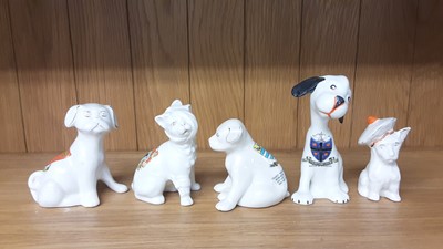 Lot 163 - Selection of Crested China Dogs, various manufacturers to include Swan, Willow Art and Arcadian