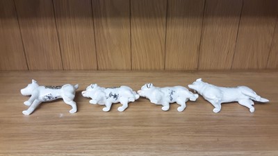 Lot 163 - Selection of Crested China Dogs, various manufacturers to include Swan, Willow Art and Arcadian