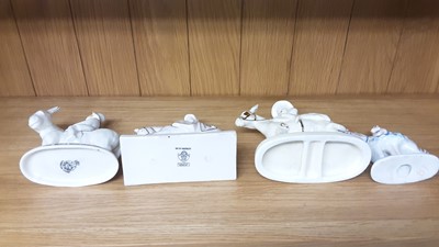 Lot 166 - Selection of Crested China Horse and riders, various manufacturers to include Carlton, Arcadian and Wilton