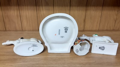 Lot 166 - Selection of Crested China Horse and riders, various manufacturers to include Carlton, Arcadian and Wilton