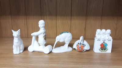 Lot 167 - Selection of Crested China models including Policeman, Boy Scout, Lighthouse etc, various manufacturers to include Carlton, Willow Art and Shelley