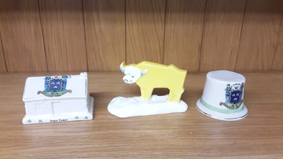 Lot 167 - Selection of Crested China models including Policeman, Boy Scout, Lighthouse etc, various manufacturers to include Carlton, Willow Art and Shelley
