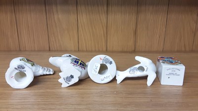 Lot 167 - Selection of Crested China models including Policeman, Boy Scout, Lighthouse etc, various manufacturers to include Carlton, Willow Art and Shelley