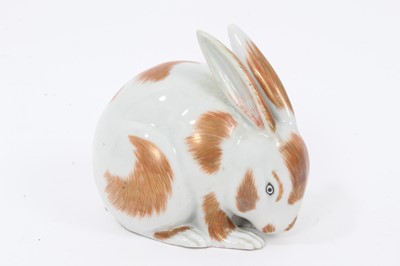 Lot 64 - Japanese Kutani figure of a rabbit